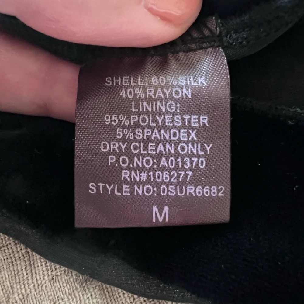 Hale Bob Black Silk Blend Velvet Burnout Floral Midi Dress | Size Medium